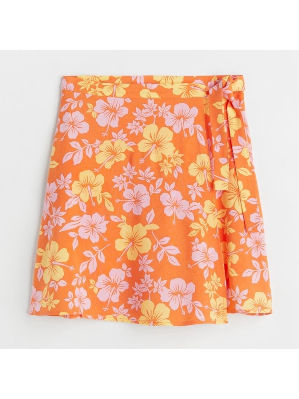 H&M Wrap-front Floral Skirt
